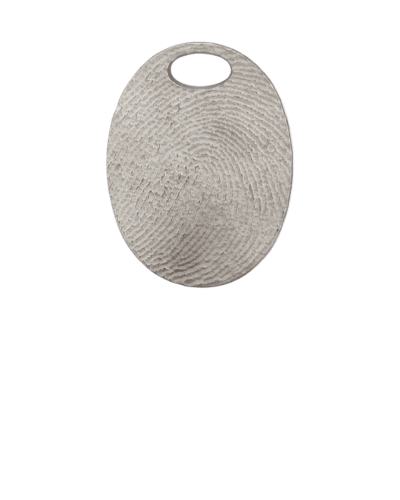 Oval Bronze Print Keepsake Pendants
